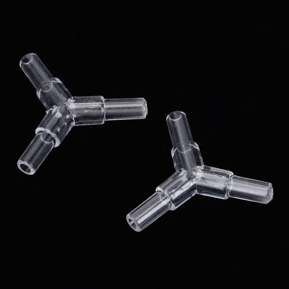 20PCS Transparent Acrylic 3 Way Fish Tank Line Tubing Joint Aquarium Y Shape Air Pump Soft Pipe Tee Connector