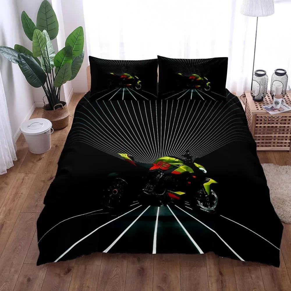 3D Printed Moto R-Rossi 46 Duvet Case Pillowcase Bedding Set Twin Full King for Kids Adults Bedroom