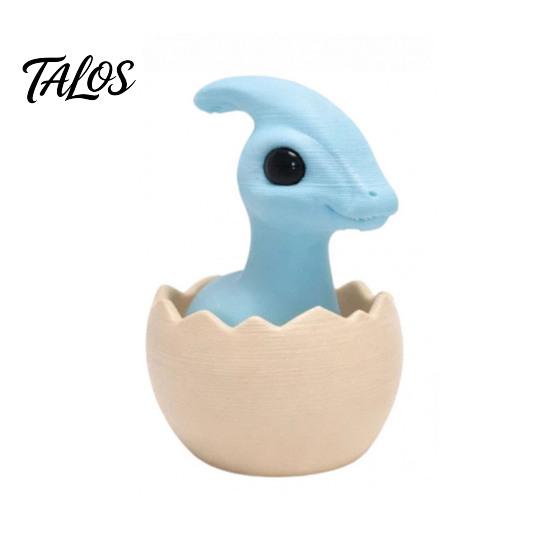 Кликер-яйцо динозавра Talos, Игрушка-фиджет, 3D-печатная скорлупа яйца динозавра, кликер для пальцев, карманная игрушка с кнопкой для снятия тревоги и стресса