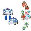 Korean Tv Animation's Robocar Poli Ambe Roy Helly Robot Transformer Set For Kids Educational Gifts