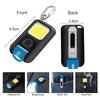 New Multifunctional Keychain Light Mini COB High Brightness Floodlight Camping Emergency Light TYPE-C Charging Cap Clip Light