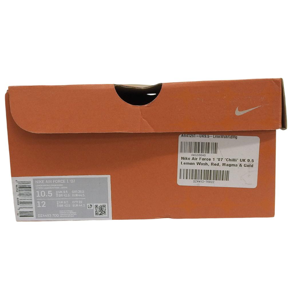 Безупречные кроссовки NIKE с низким верхом AIR FORCE1 Замшевая кожа мужские 10.5 DZ4493-700 Б/у