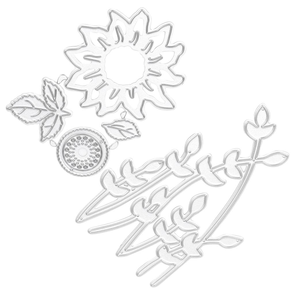 Металлические штампы для тиснения Подсолнух Металлические штампы для тиснения Набор штампов для изготовления открыток Скрапбукинг 