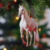 2D Acrylic Horse Pendant Backpack Charm Car Rearview Mirror Pendant Christmas Tree Hanging Ornament Party New Year Decoration