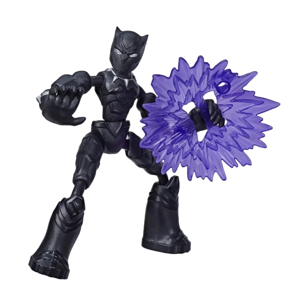 Hasbro Marvel Мстители Серия Bend & Flex Фигурка Черной Пантеры 15 см E7868 (аутентичный) с насадкой Blast