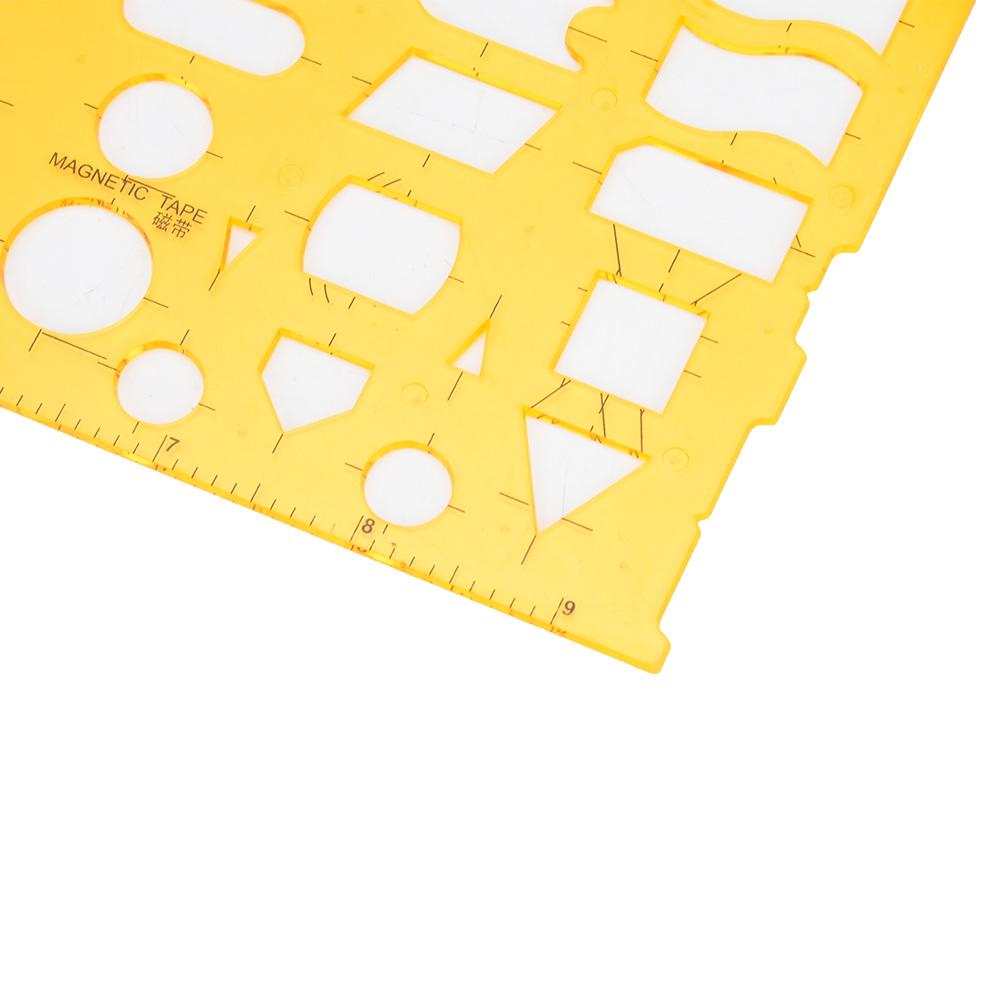 Многофункциональный прочный архитектурный дизайн шаблон чертежа полая геометрическая линейка (4351)