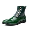 Модные новые мужские остроносые ботинки челси уличная тенденция зеленые высокие ботинки мужские рабочие ботинки для улицы британский стиль
