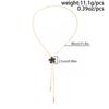 Orchid Enamel Flower Necklace Choker Clavicle Chain Personality Sweater Chain  Girl