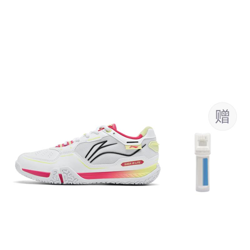 Li Ning Амортизирующие Нескользящие Износостойкие Низкие Бадминтонные Кроссовки Унисекс Серый Красный AYTV003-3