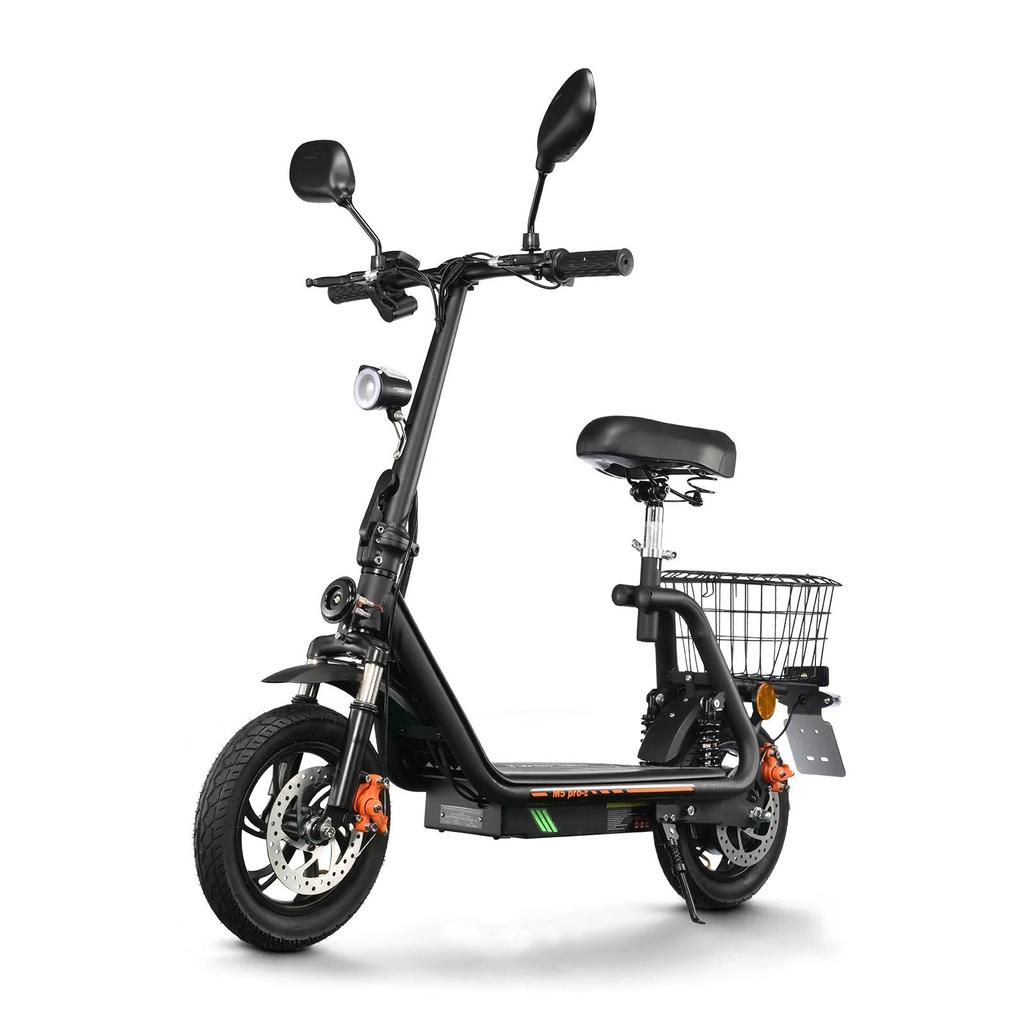 Электросамокат с сиденьем и задней корзиной TWOFISH M5 PRO-E с разрешением для дорожного движения (ЕЭС)