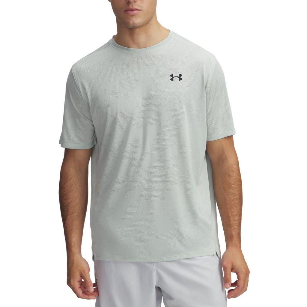 Under Armour Tech Vent Classic Удобная Мягкая Универсальная Однотонная Футболка с Коротким Рукавом Мужские Топы Светло-Зеленый 1390047-377