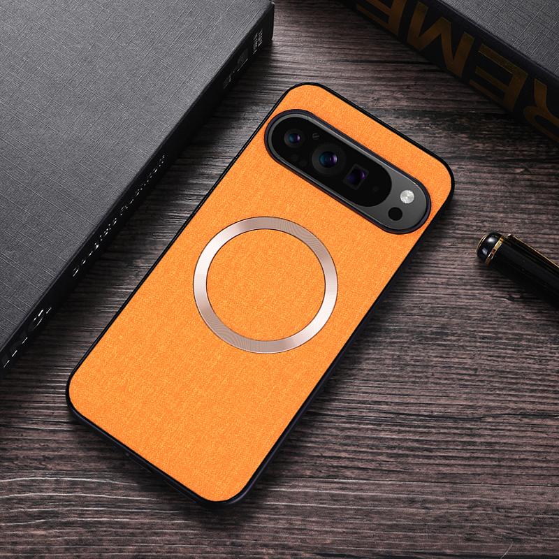 Простой нейлоновый тканевый магнитный чехол для Google Pixel 9 Pro XL 8A 7 Pro TPU Hybrid для Magsafe ударопрочный тонкий чехол для телефона