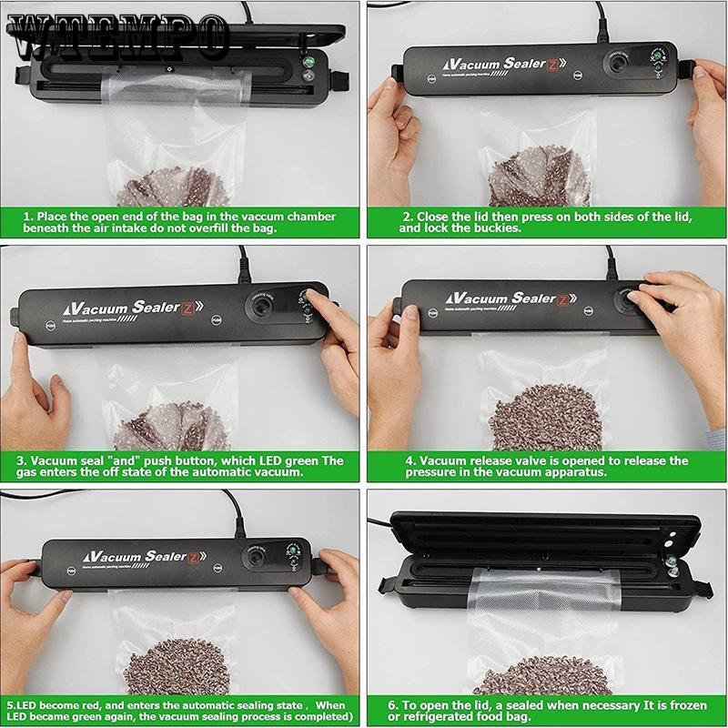 Вакуумный упаковщик для пищевых продуктов Вакуумные пакеты Пластиковый упаковщик Бытовая небольшая пищевая упаковка Автоматический упаковщик
