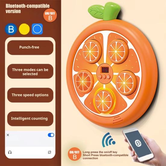 Fruit Music Boxing Machine with Gloves Wall Mounted Bluetooth-compatible Adjustable Smart LED Boxing Training Target Punching Pad Home Gym