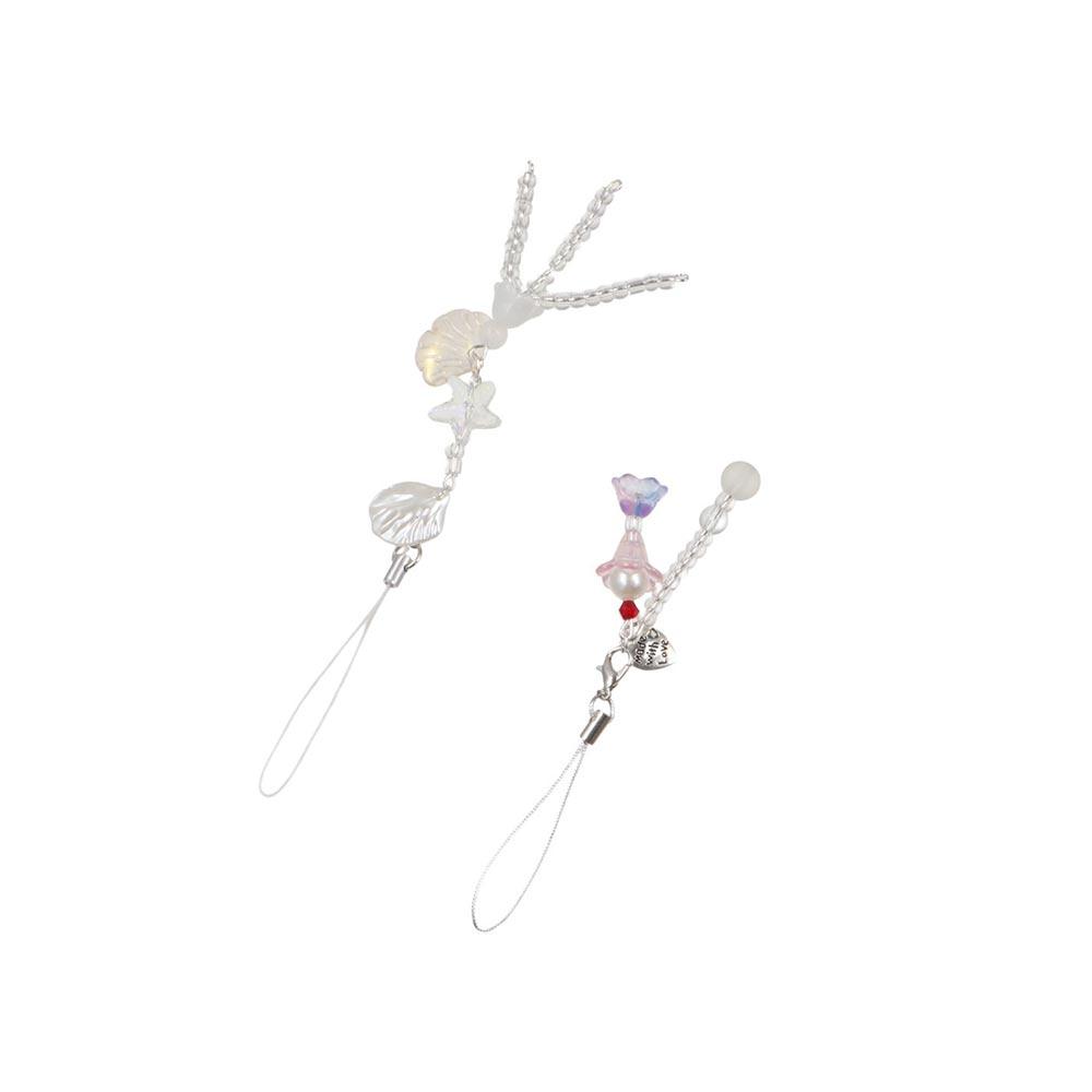 Ocean Style Jelly Fish Pendant Cellphone Strap Mobile Phone Chain Y2K Phone Lanyard Bag Keychain