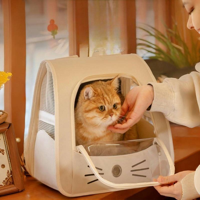 Рюкзак-переноска для питомца Клетка Кошка Антицарапина Сумка для кошки Дорожная складная сумка Школьная сумка Многофункциональная Автомобильная комфортная кабина Плечи