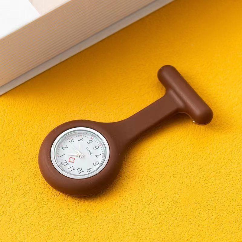 Силиконовые часы для медсестры с зажимом, медицинские карманные часы для студентов, женщин и мужчин, идеально подходят для униформы, больниц и клиник