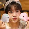 10cm Whale Plush Pendant PP Cotton Filling Cute Cartoon Animal Doll Plush Toy Ornament Colorful Stuffed Sea Animal Plush Doll Keychain Kids Girl Gift