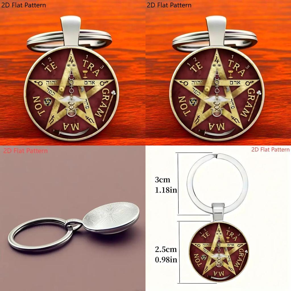 Five Pointed Star Pendant Keychain With Zinc Alloy Material For Gift Giving And Collectors Items