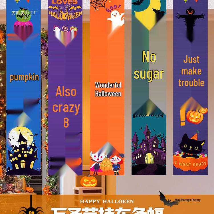 Halloween Pumpkin Hanging Cloth for Outdoor and Shop Decor