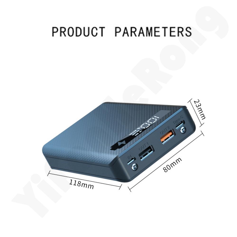 Корпус Power Bank на 5*18650, двойной USB для зарядки мобильного телефона, DIY корпус, держатель для батарей 18650, зарядная коробка со светодиодным фонариком