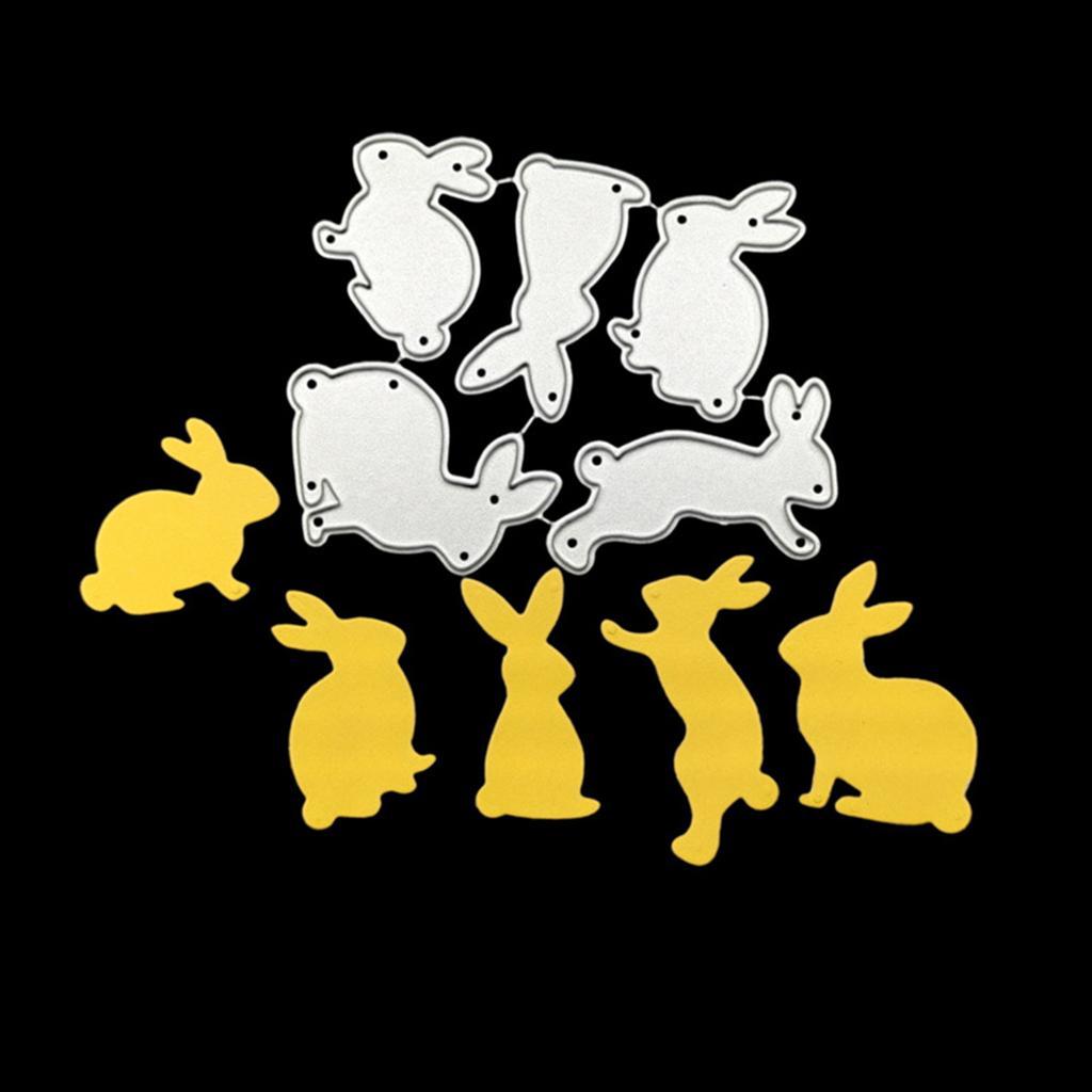 Metal Cutting Dies Easter Bunny Die Cut Mold Animal Rabbits Decoration Craft Knife Mold Punch Stencils for DIY Scrapbook
