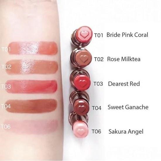 Canmake Melty Luminous Rouge T02 Rose Milk Tea Lipstick 3.8 grams (x 1)