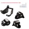 Black 3 Bolts Engine Motor Mount Bracket kit For Honda Civic EK B16 B18 B20 B & D Series 96-00 Aluminum  BILEET