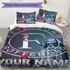 Custom Name Feyenoord Pattern Bedding uilt Set uilt Cover Pillowcase Home Decoration Birthday Gift (1*duvet cover+2*pillowcase without core)