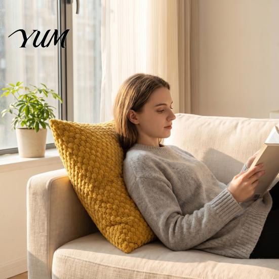 Soft Elastic Couch Pillows Bubble Corduroy Throw Pillowcase, Decorative Square Cushion Cover, Living Room Accessories Textured Invisible Zipper Pillow