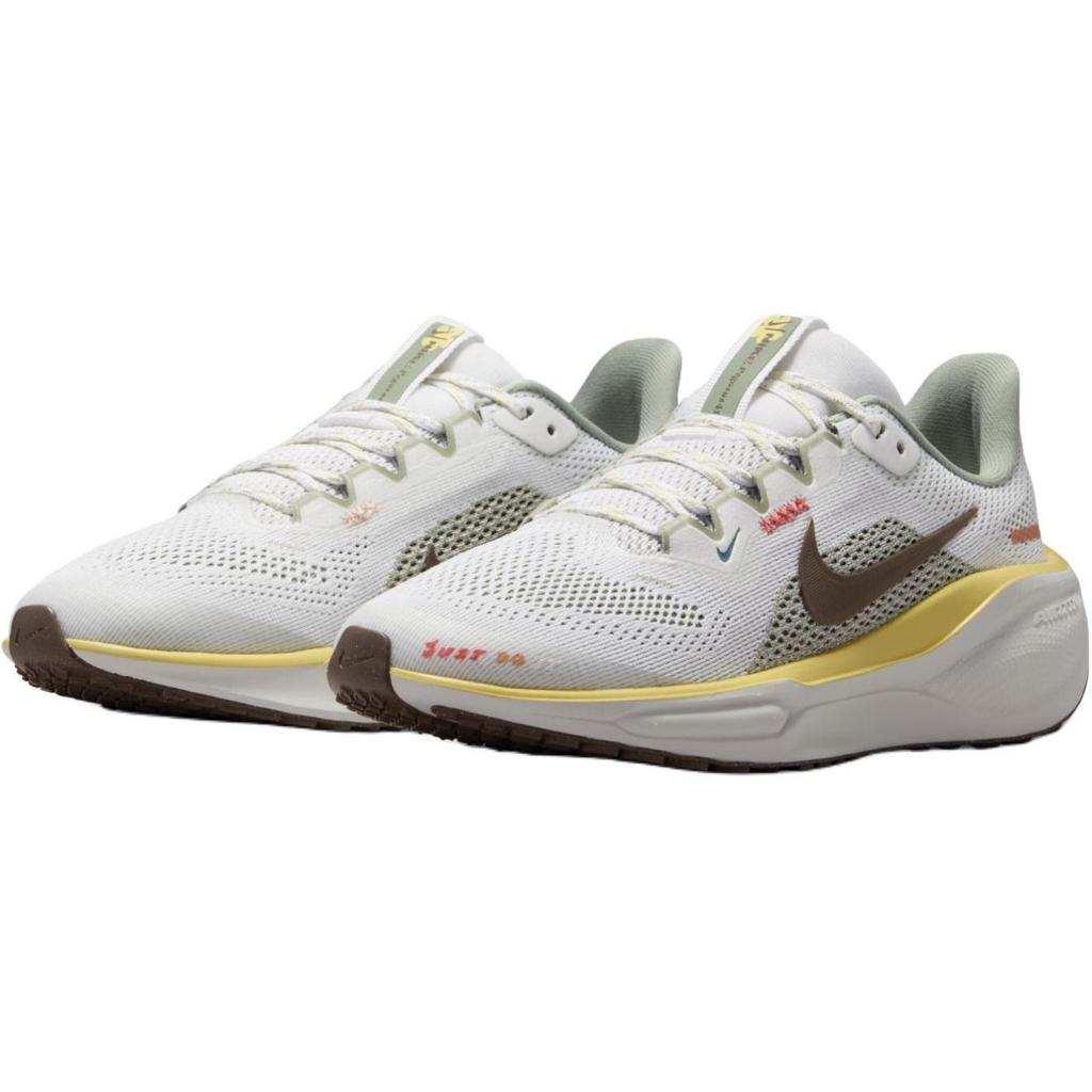 Nike Кроссовки Air Zoom Pegasus 41 GS White Mink Brown Yellow для детей Summit-White Soft-Yellow HV6006-121