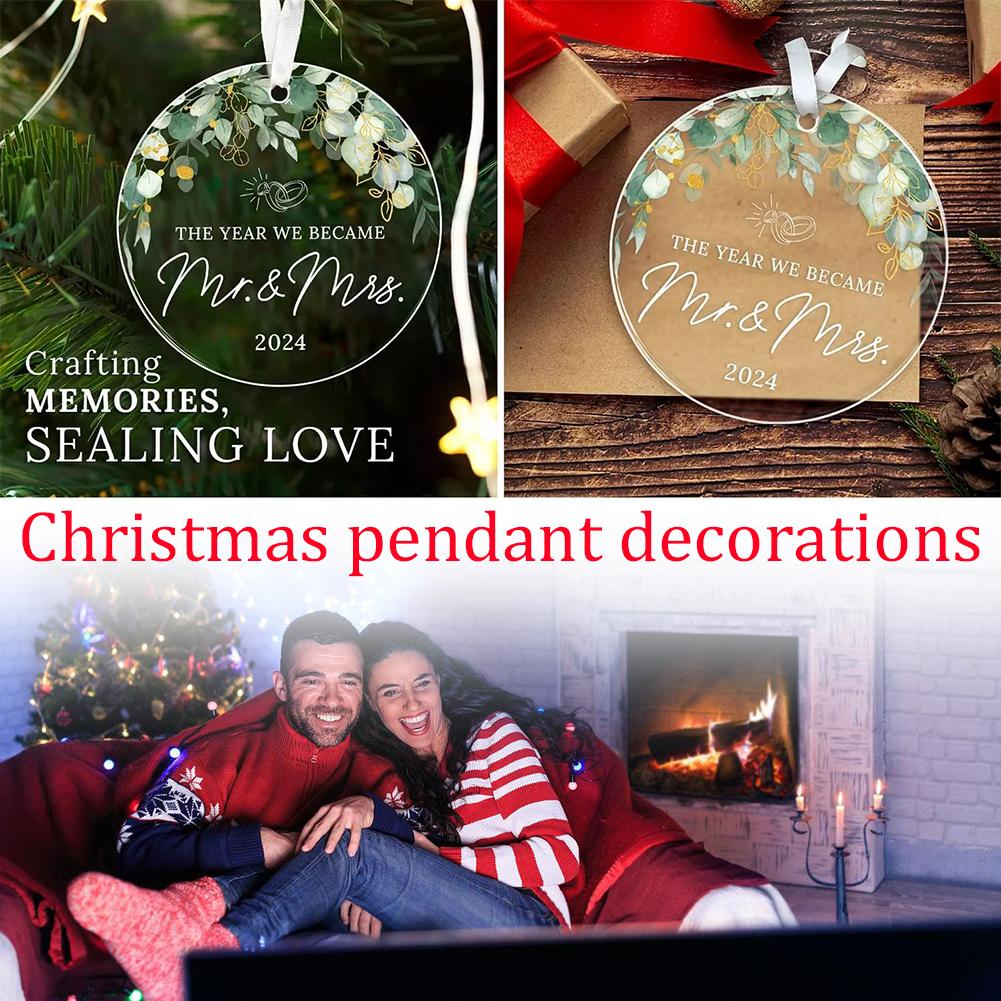 Baby's First Christmas Round Acrylic Christmas Ornaments Making Crafts Christmas Decorations Pe Q1T4