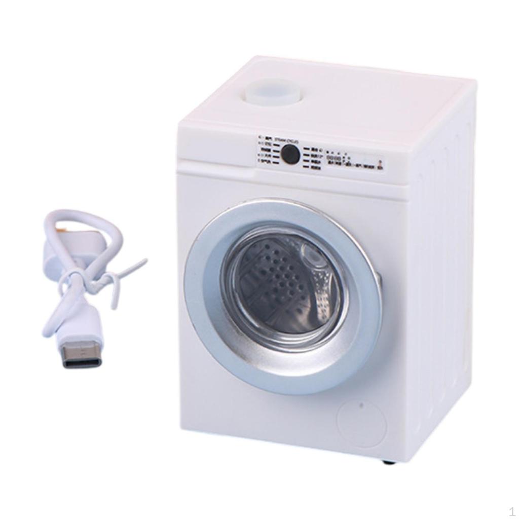 1/12 Dollhouse Washing Machine Miniature Furniture Life Scene Doll Accessories Decoration for Living