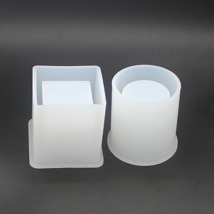 1 круглая силиконовая форма «Кристалл», форма для держателя ручки из эпоксидной смолы своими руками, квадратная форма для держателя ручки для аксессуаров для рукоделия