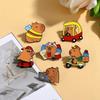 6 PCS Cartoon Capybara Brooches Cute Pendant New Capybara Lapel Pins
