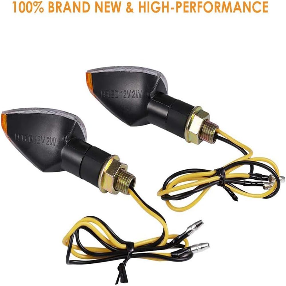 1 пара универсальных светодиодных указателей поворота для мотоцикла, длинные и короткие указатели поворота, мигалки, аксессуары янтарного цвета