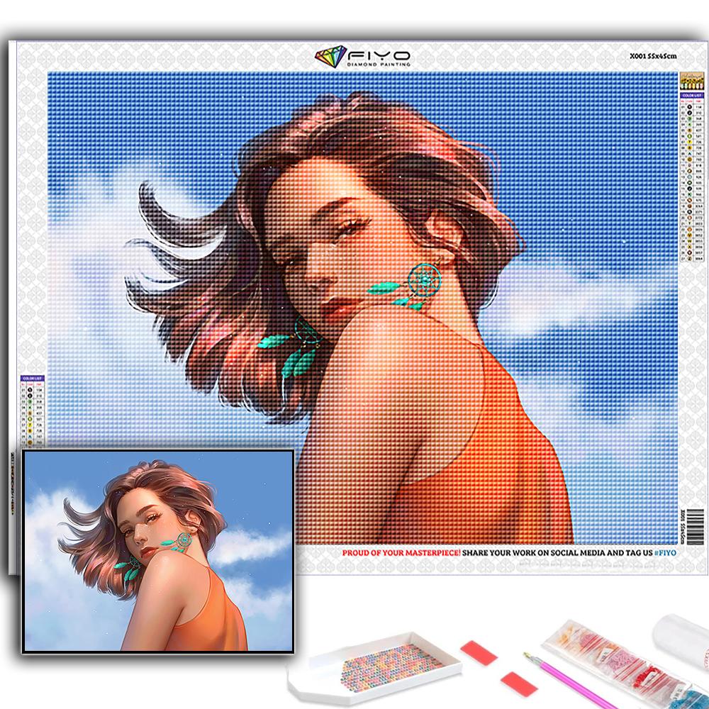 Полный 5D Diy Алмазная картина Мультфильм девушка Аватар 5D Алмазная картина
