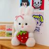 Bunny Strawberry Adorable Plush Toy Cute Ornaments And Pillow Gift For Girls