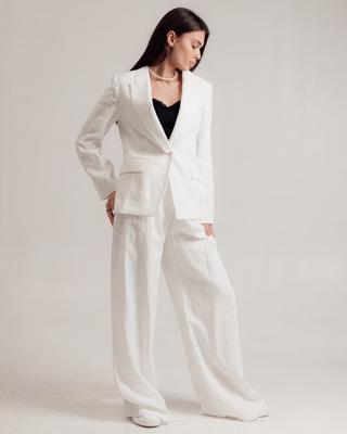 Костюм ленной Sandrom 9776 S (36) белый (пиджак, брюки)
