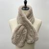 Rex Rabbit Fur Knitted Scarf Foulard Fashion Solid Shawls Rectangle Scarves for Ladies Winter Warm Real Fur Shawls