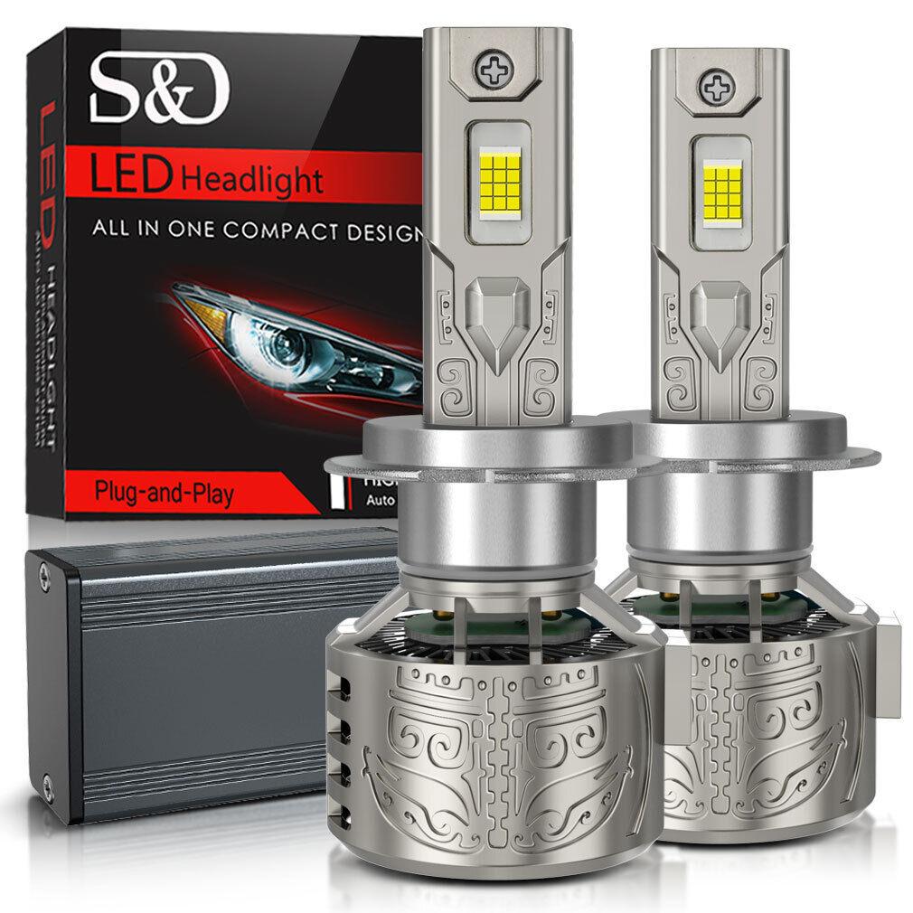 2 шт. светодиодные лампы H7 H4 для фар 6000K H1 H3 H8 H11 Led 9005 HB3 9006 HB4, автомобильная лампа 130 Вт 80000 лм 9012 Hir2, мощная фара Canbus 24SMD CSP Chips