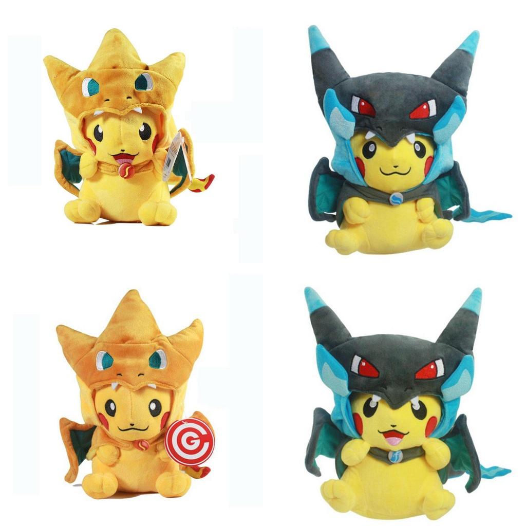 Plush Cosplay Pikachu Toys Mega Pokemon Cos Charizard Soft Stuffed Toy Kids