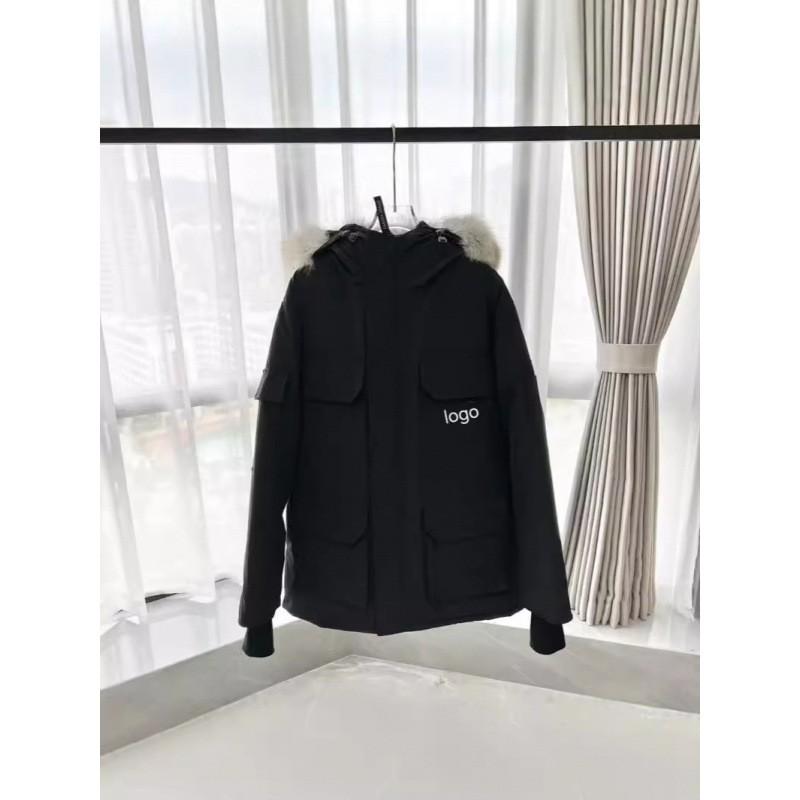 Unisex Thick Down Parka With Faux Fur Trim Hood Winter Warm Outdoor Jacket Men Women