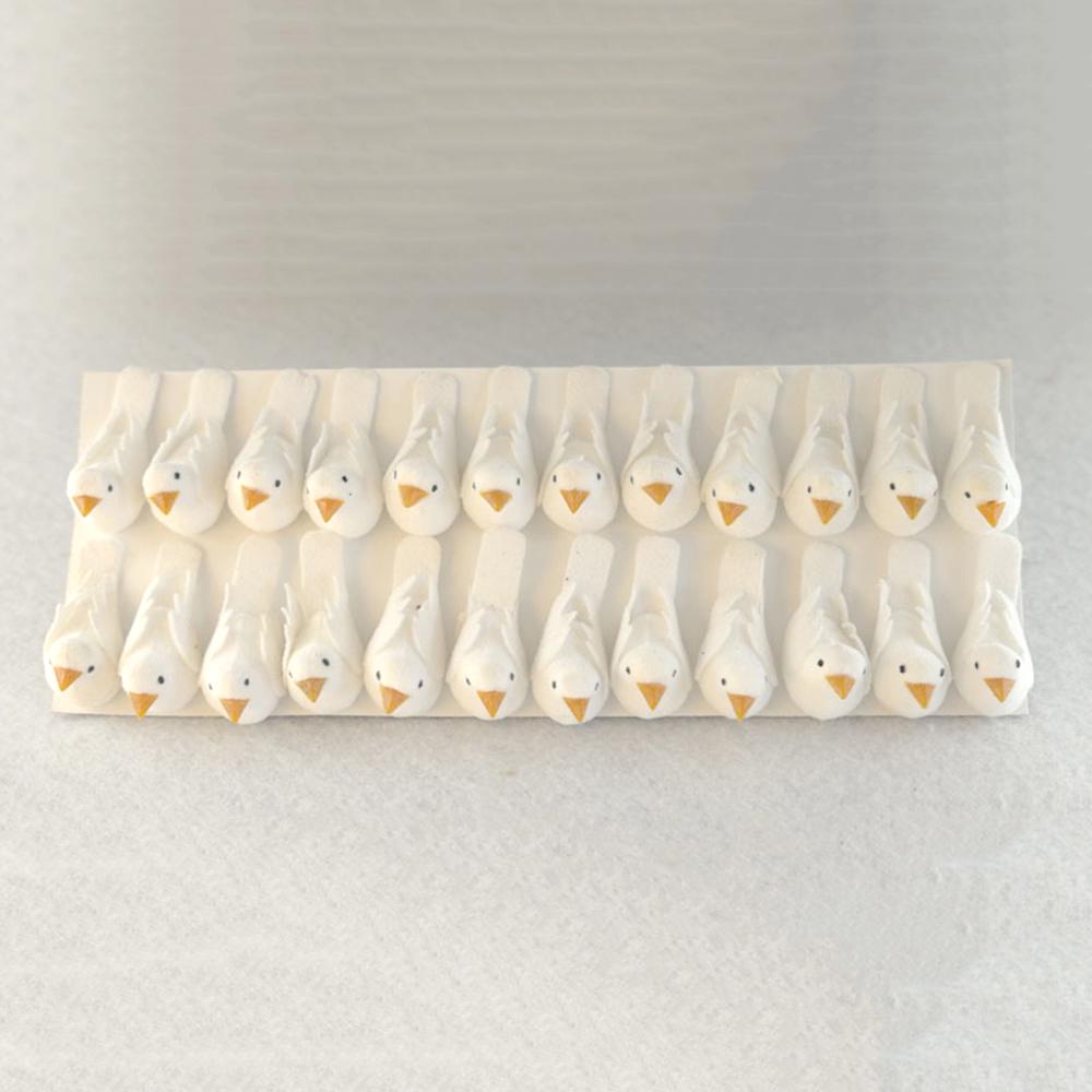 Искусственные птички для декора, 24 шт