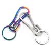 Quality Stainless Steel Outdoor Tool Keychain Holder Key Ring Hook Climbing Carabiner Camping Clip