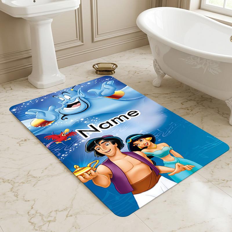 Personalized Name Princess Fantasy Living Room Non-Slip Area Rug Soft Carpet for Bedroom Kids Playroom Sofa,Office Home Decor Doormat