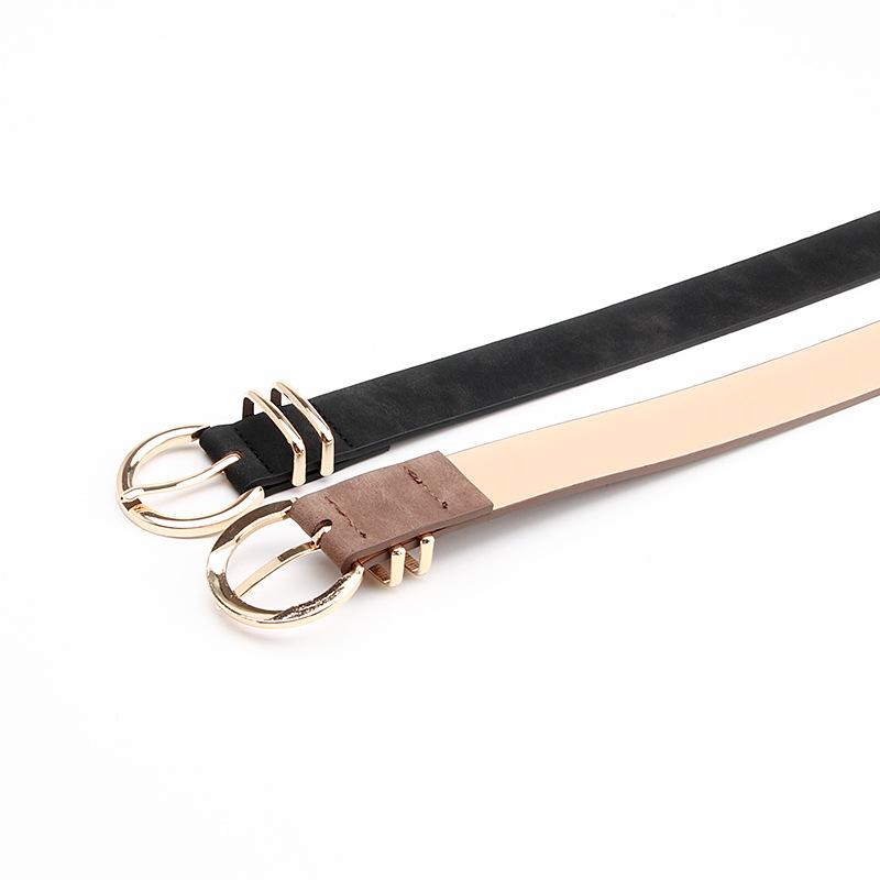 Fashion Women's Sheepskin Grain Leather Belt Pin Buckle Casual Jeans Waistband