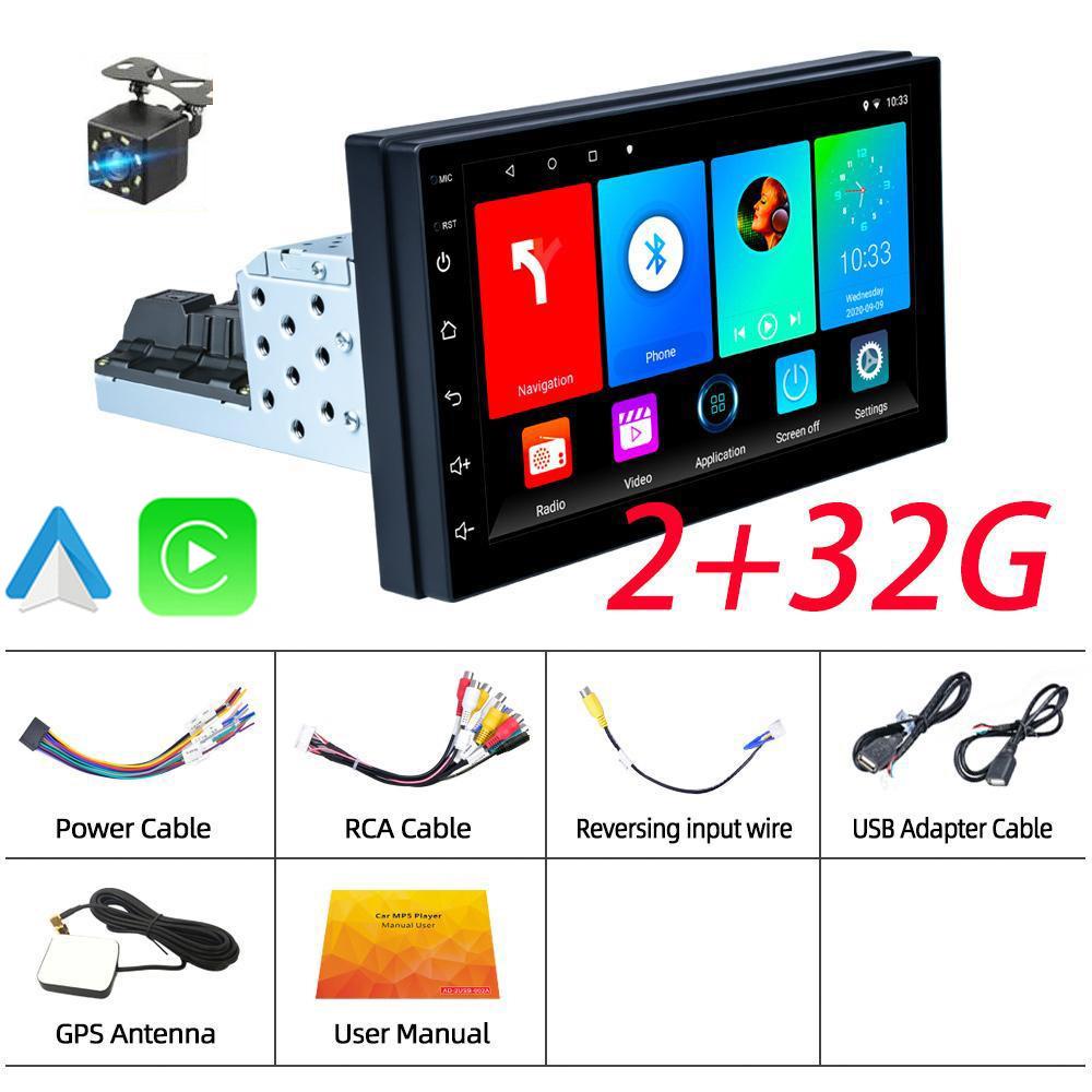 icreative 1 Din 7-дюймовый Android-автомобильный мультимедийный плеер GPS Bluetooth Автомобильная аудиосистема Wi-Fi USB MirrorLink HD Поддержка Универсальный мультимедийный плеер Carplay