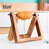 Wood Yarn Spindle for Crochet Wooden Holder, Rotatable Portable Organizer Rack, Stable Spinner Home Use Mortise And Tenon Frame Dispenser or