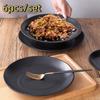 6pcs Japanese Style Meal Dish Imitation Porcelain Salad Plate Round Melamine Plate  Commercial